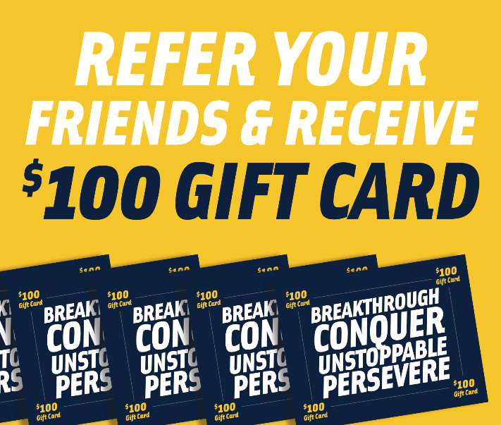 refer your friends and get $100 Gift Card